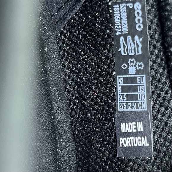 Ecco Collin 2.0 Slip On Perforated Leather Shoe Men’s Size 9 / EUR Size 43 - Picture 9 of 9